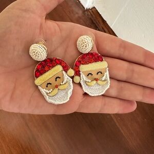 Bauble Bar Santa Claus Clay Earrings